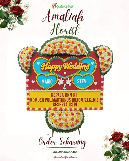Papan Bunga Pernikahan Bukateja